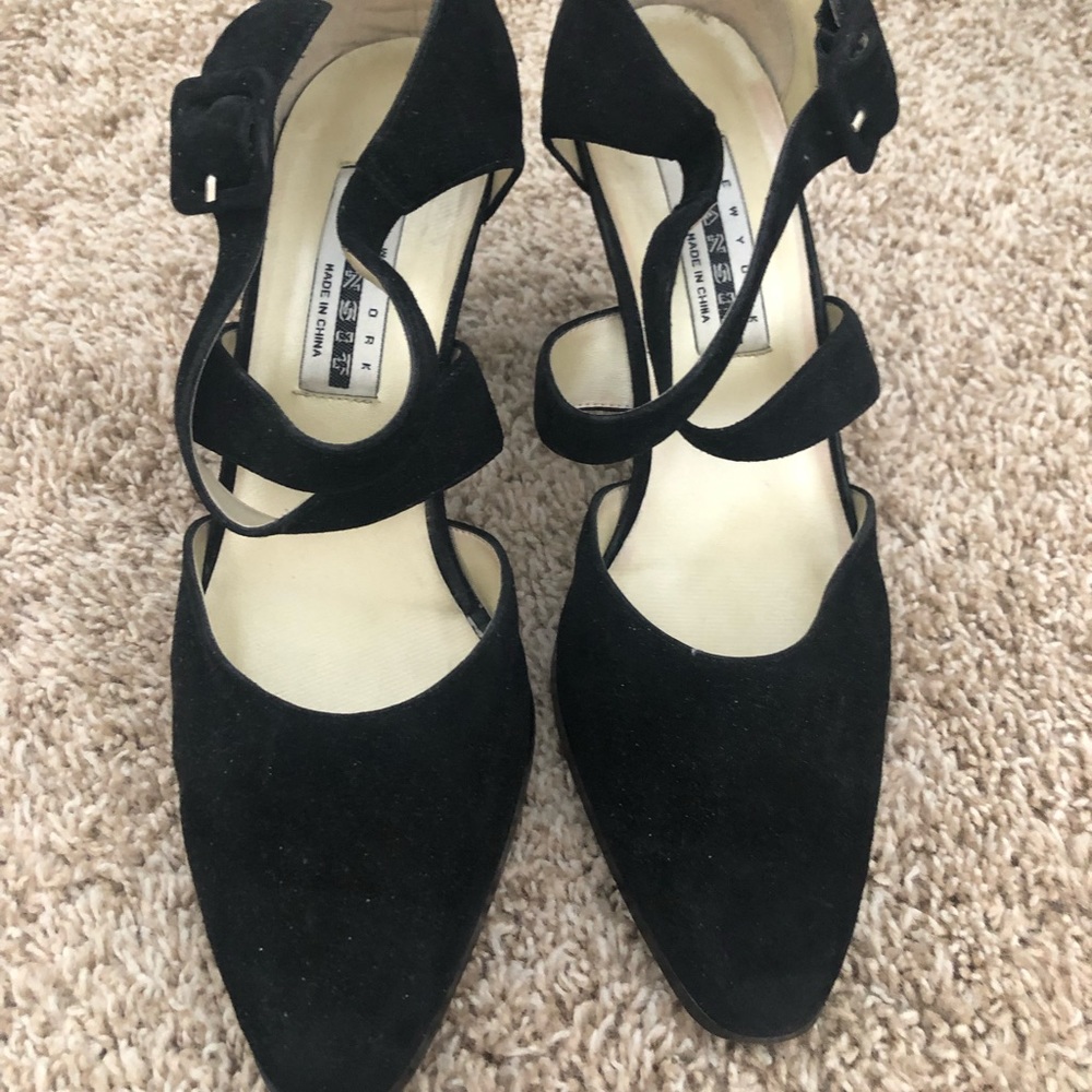 Vintage black suede dressy shoes from Marshall Fields. Size 8.5.